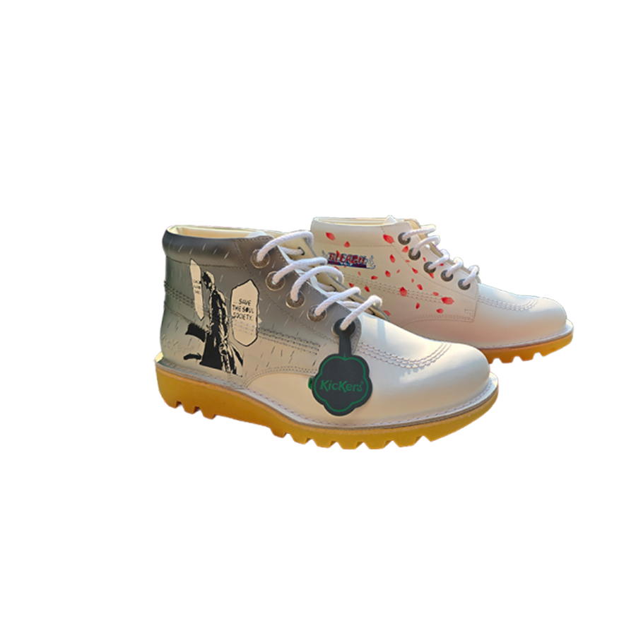 Custom hand-painted Kickers boots