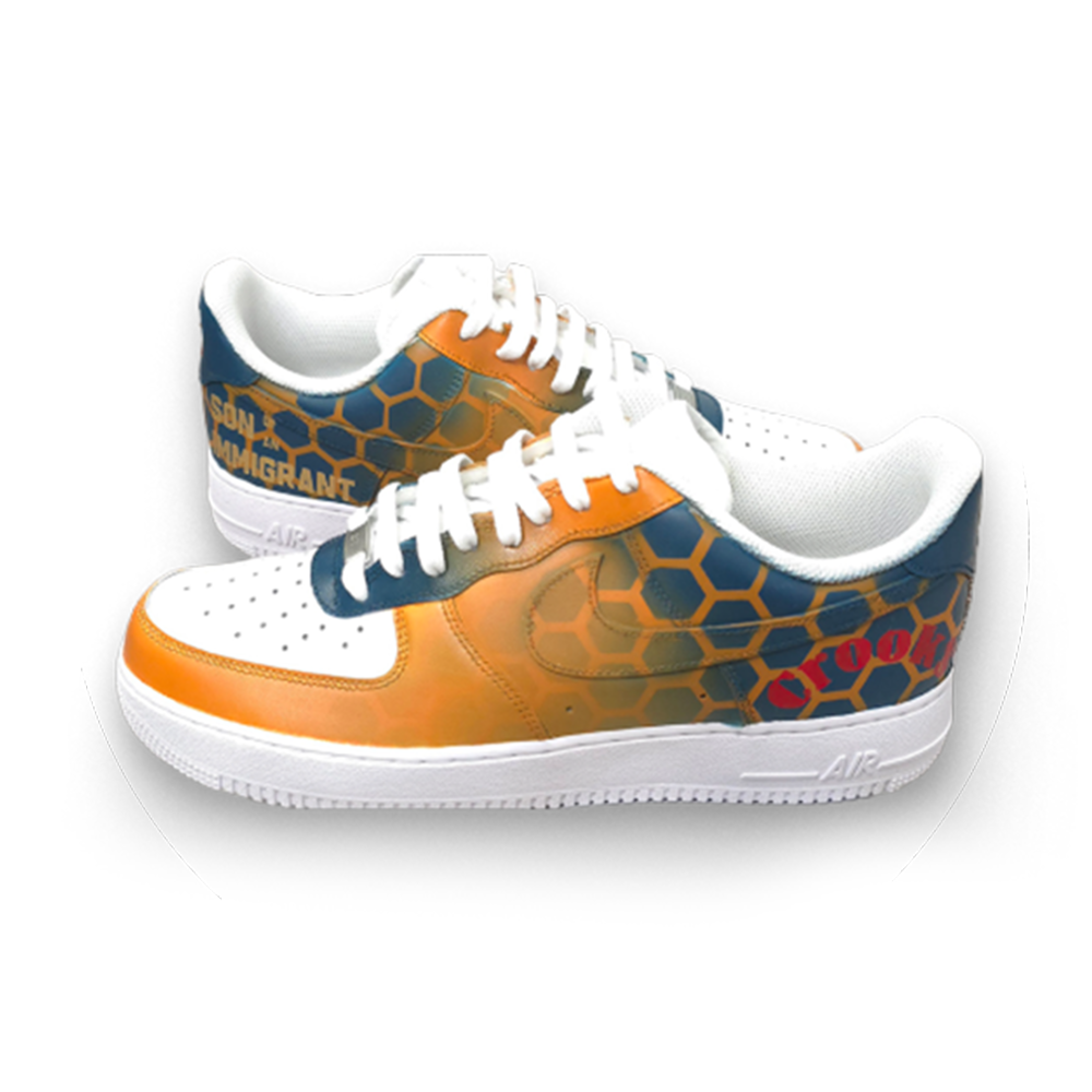 Hand-painted custom sneaker design